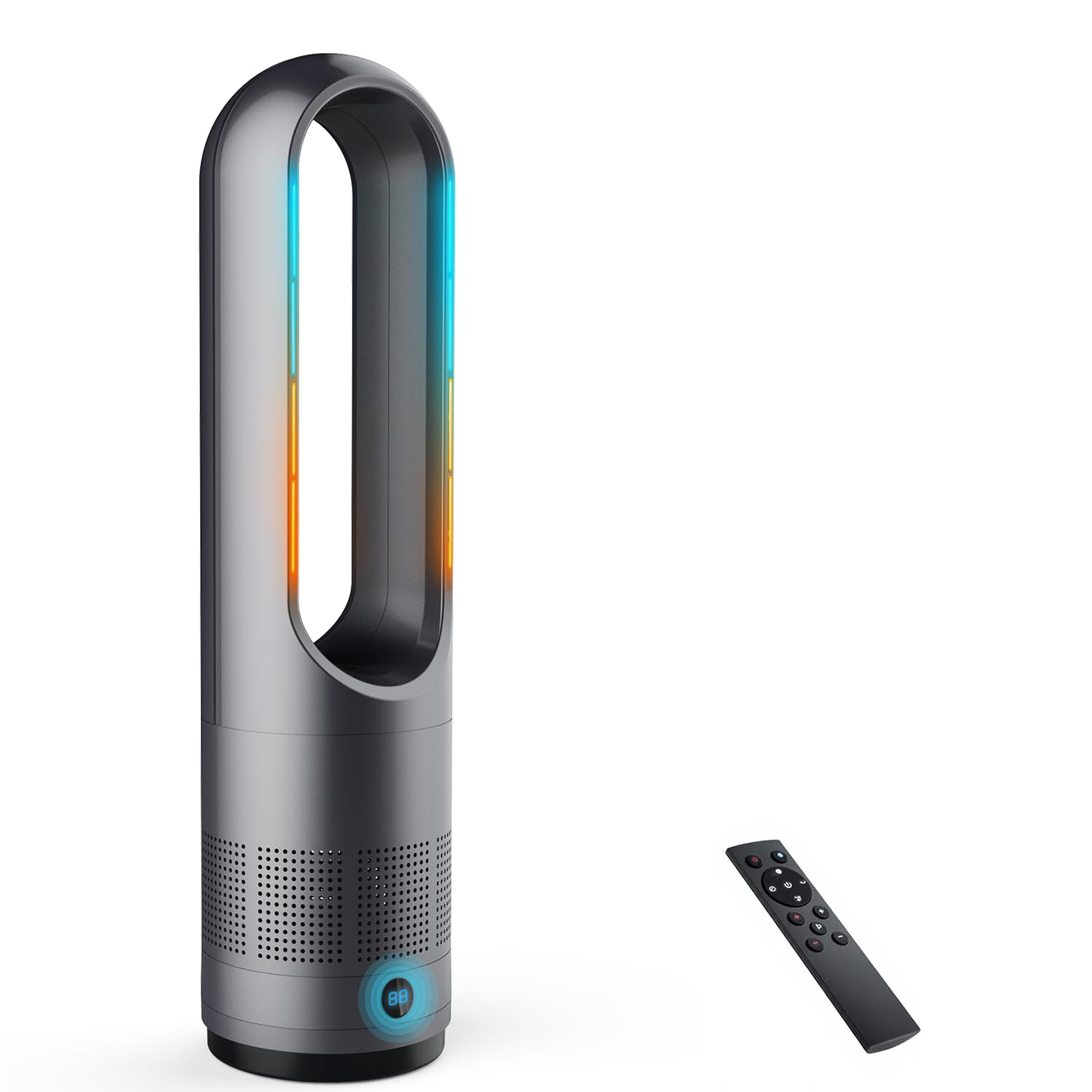 FUXNGZI Tower Fan, Bladeless Fan, For Cooling & Warming, 28 W Power Saving Measures, Bladeless Fan, Slim Tower, Circulator, Heating/Cooling Equipment, Energy Saving, Living Fan, 8 Levels of Cold Air,