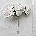 25 pcs BIG Rose pure White color Mulberry Paper Flower 40 mm scrapbooking wedding doll house supplies card