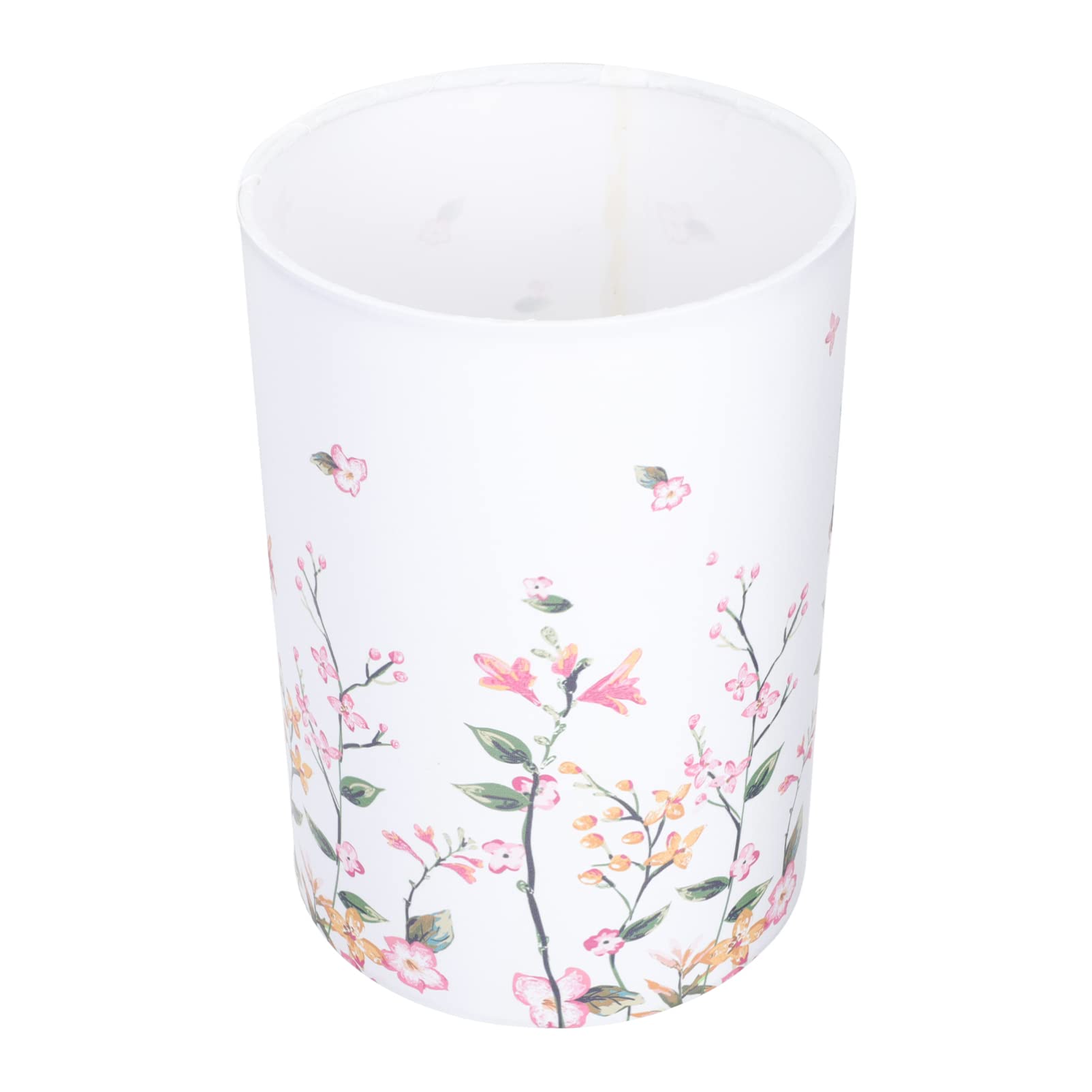 OSALADI Small Lamp Shade E27 Base Cloth Lamp Shade Tulips Flower Pattern Lampshade Replacement Lamp Cover for Table Floor Pendant Lamp, 20x14x14cm