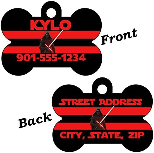 Kylo Ren 2-Sided Pet Id Dog Tag Personalized for Your Pet