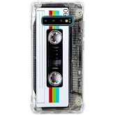 FAteam Case for Galaxy S10 Plus Matte Finish with TPU Soft Bumper Retro Cassette Tape Case Compatible with Samsung Galaxy S10 Plus