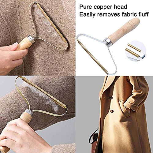 Portable Lint Remover&Lint Brushes Double&Sided Fur Lint Removal Brush with Self-Cleaning Base for Remove Cat and Dog Fur, Fluff from Carpet - Car Seat - Couch - Clothing