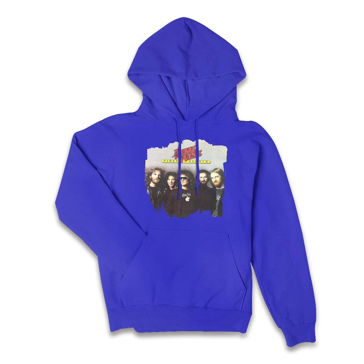 Erman Color Name Retro April Wine Music Band Pullover Hooded Shirts With Pocket M