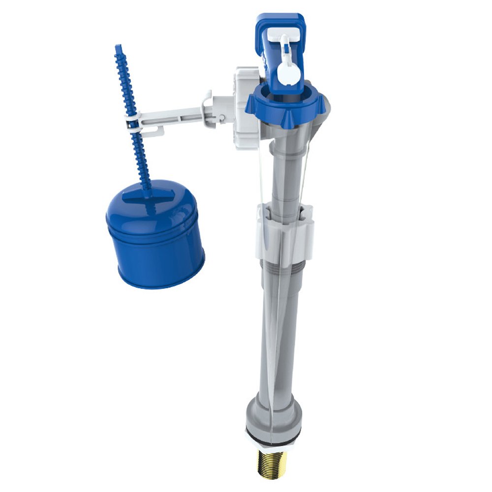 Thomas Dudley 324302 1/2-Inch 15 mm Brass Hydroflo Bottom Entry Adjustable Inlet Float Valve, Blue, White