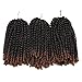 Spring Twist Hair 8 inch Ombre Hair T1B/30 Jumbo Braiding Hair 3pcs Ombre Crochet Braids Spring Twist Hair Extensions