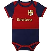 IDONEKER Newborn Barcelona Onesie Boys Girls Short And Long-Sleeve Baby Clothing | Unique Infant Team Soccer Bodysuits
