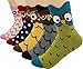 Bienvenu Women's Lady's Cute Owl Design Cotton Socks,5 Pairs