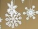 6 lace crochet snowflakes white winter decoration