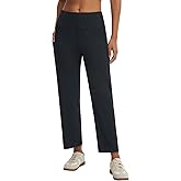 baleaf Womens 25" Yoga Pants Wide Leg Ankle Pant with Pockets High Waist Petite Stretchy Casual Travel