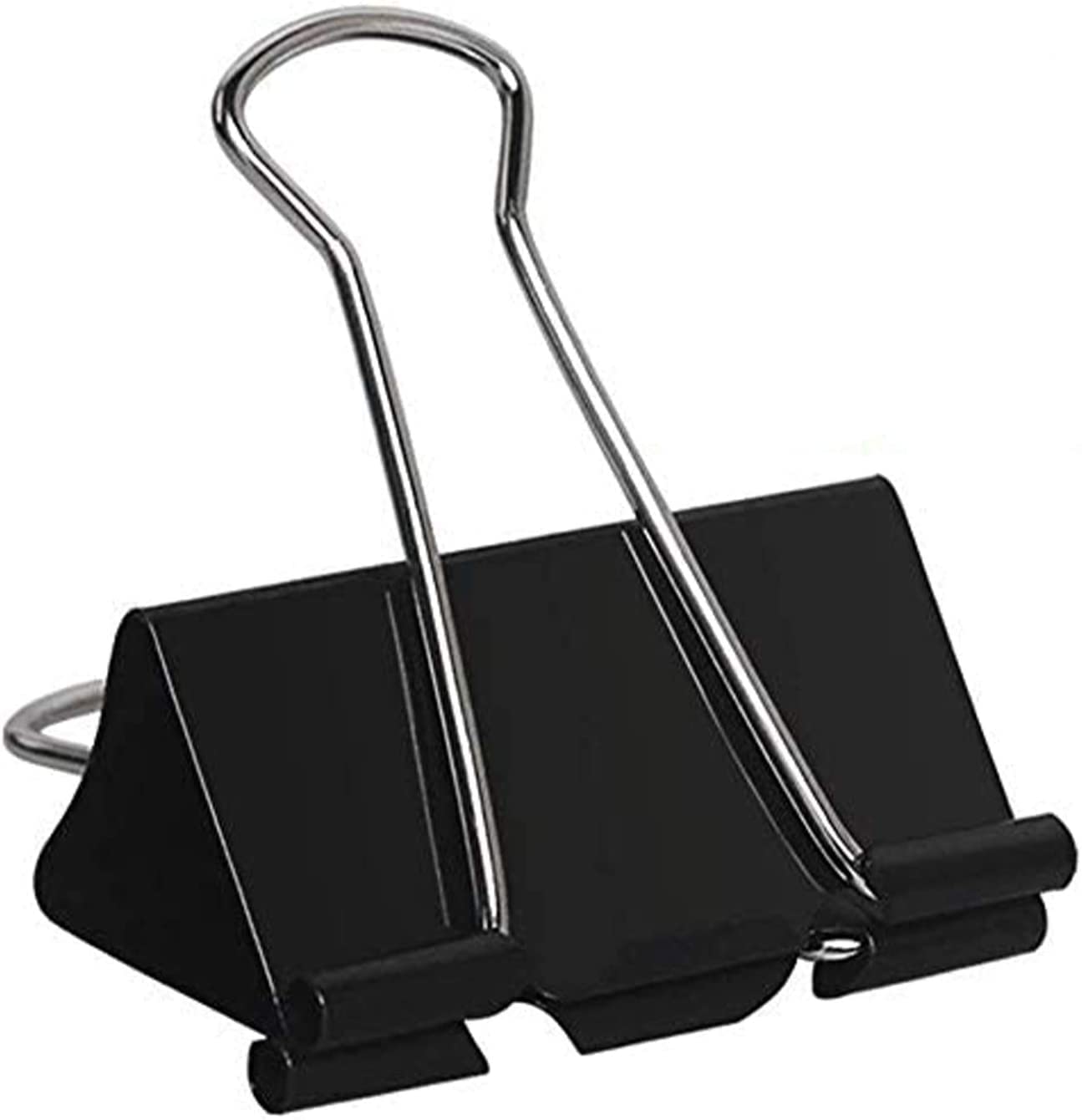 Extra Large Binder Clips 2 inch Jumbo Binder Clips 24 Pack Big Metal Paper Clamps Black (2 Inch)