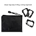 BOOSTEADY Multipurpose D-Ring Locking Hanging Hook Tactical Link Snap Keychain with Zippered Pouch for Molle Webbing