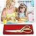 Kristman Dressmaker Shears Professional 9.5 Inch Scissors Cut with Ease Gold