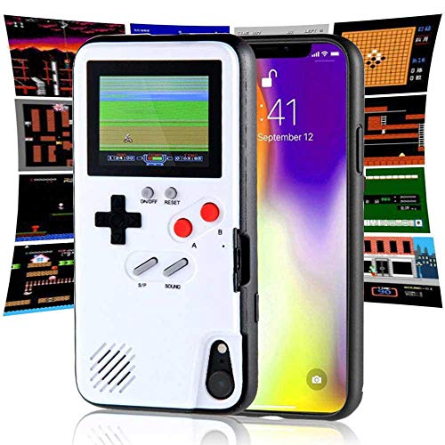Goglor Gameboy Case for iPhone,Retro 3D Gameboy Design with 36 Small Games,Game Console iPhone Case,Color Screen,Silicone Cover Case for iPhone X/XS/XR/Xs MAX,iPhone 6/7/8,iPhone 6Plus/7Plus/8Plus