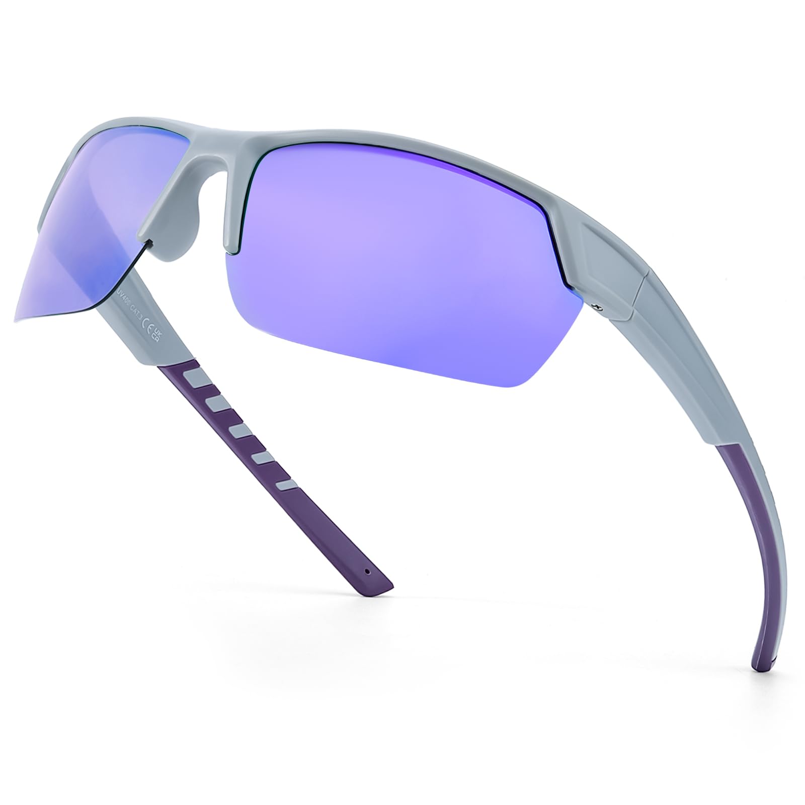LVIOE Sport Sunglasses Polarised for Women, Wrap-Around Design with UV400 Protection for Running, Cycling, Hiking