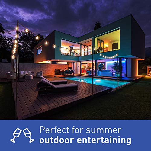 Outdoor String Lights Pole (2 x 8ft) - Patent 4Prong Fork to Dig Deep - Light Up Patio or Garden with LED Or Solar Hanging Bulbs - Water-Resistant Steel Powder Coated Poles for House Café Wedding