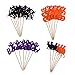 Antner Halloween Cupcake Topper Wrappers Halloween Party Cupcake Decor Food Picks, 48 Pieces