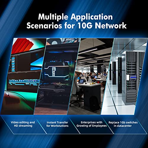 MokerLink 8 Port 10Gbps SFP+ Switch, Support 1G SFP and 10G SFP+