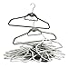 LOHAS Home 50-Pack Velvet Cascade Hangers with 360° Swivel Chrome Hooks Suit Hangers for Dry Clothes Only - Ultra Thin Non Slip Suit Hangers, Grey