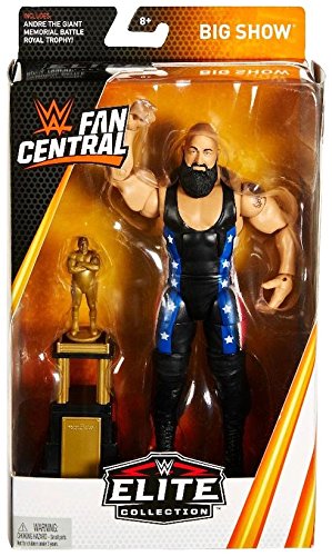 WWE Elite Fan Central Exclusive Big Show Action Figure with Andre the Giant Battle Royal Trophy