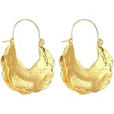 Valentines Day Earrings for Women Chunky Gold Hoop Large Bohemian Statement Dangle Drop Hoops Vintage Studs and Party Wear Jewelry