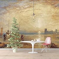Wall Murals Self-Adhesive Removable The Dogana and San Giorgio Maggiore by Joseph Mallord William Turner Wallpaper Home Decoration for Living Room,Bedroom - 66x96 inches