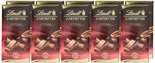 Lindt Schokolade Zartbitter| 10 x 100 g Tafel | Feinschmelzende Zartbitter-Schokolade mit einem 52% Kakaoanteil | Schokoladentafel | Schokoladengeschenk – Bild 5