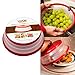CookArt Strainer Collapsible Colander Microwave Plate Food Cover, Red
