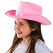 Funny Party Hats Cowboy Hat - Western Hat with Paisley Bandanna - Dress Up Clothes (Pink Cowgirl Hat with Pink Paisley Bandana)