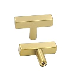 goldenwarm 5Pack Brushed Brass Cabinet Knobs