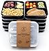 Healthy Packers Meal Prep Containers 3 Compartment with Lids| Compartment Food Prep Containers, For Lunch and Portion Control| Bento Box Containers (32oz, 10 pack)
