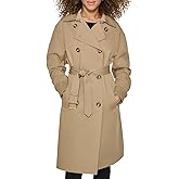 KARL LAGERFELD Women's Long Belted Trench With Bomber Sleeves