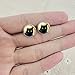 Women Shiny Green Eye Black Cat Crescent Moon Pendant Collar Necklace Time Gem Earrings Bracelet Set