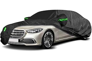Black Whole Car Cover Waterproof All Covers with Zipper for Rain Sun Winter Snow Automobiles Outdoor Universal Full Exterior 