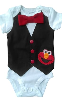 Amazon Com 1st Birthday Baby Boy Outfit Elmo Vest Clothing