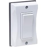 BELL 1-Gang White Decorator Switch Weatherproof Light Switch Cover 5123-1, Outdoor Rocker Switch Cover, Scratch-Resistant Polycarbonate Weatherproof Cover