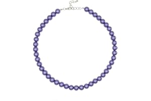 iSPECIAL Colorful Glass Bead & Pearl Choker Necklace Statement Jewelry for Women Long String of Pearls Necklace Fake Pearl Necklaces