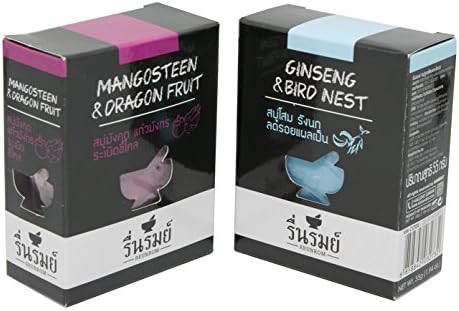 SET REUNROM GINSENG &amp; BIRD NEST + MAGOSTEEN DRAGON FRUIT HERBAL NATURAL BATH &amp; BODY BAR SOAP BRIGHTENING WHITENING SOFT SMOOTH SKIN