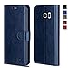 OCASE Galaxy S7 Edge Case [TPU Shockproof Interior Protective Case] [Card Slot] [Kickstand] Leather Wallet Flip Case Samsung Galaxy S7 Edge (Blue)
