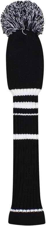 Scott Edward Knit Golf Wood Head Covers Set of 4 Black White Stripes 460CC view 4