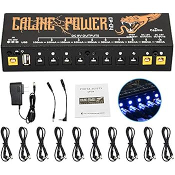 Guitar Pedal Power Supply Station Distributor 10 Isolated Output for 9V/12V/18V Effect Pedal with USB Port for Charging Mobile Phone Tablet Isolated Power Supply CP-04