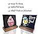 HIGCOR5 x 6 inch mini Chalkboard Set of 5 by DecoLife tabletop vintage rustic style removable with wooden base rustic home decor chalk board wedding sign decorations table number kitchen blackboard