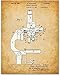 Compound Microscope Patent Print Wall Decor, Scientist or Inventor Gift Ideas, Classroom Laboratory Vintage Art Print, Science Room Wall Art, 11x14 Unframed Classic Poster