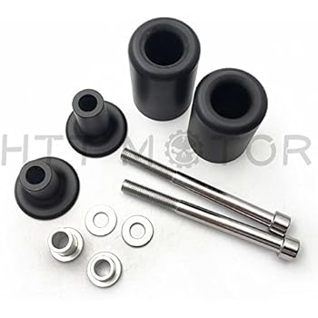 Black No Cut Frame Slider Crash Protector For 2013-2014 Kawasaki Ninja ZX6R ZX 6R