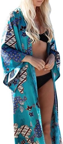 vavomy Women Fashion Summer Chiffon Floral Kimono Cardigan Plus Size Shawl Blouses