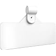 Gluposti 25 Plastic Wire Shelf Label Holder, Reusable Clip-on Adhesive Wire Rack Label Holder for Pantry Organization & Retail Display, 3" W x 1.25" H, White