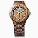 LeeEv Mens Wooden Watch, Wood Wrist Watch Handcrafted Sandalwood Vintage Calendar Analog Quartz Wooden Watches Gifts for Men