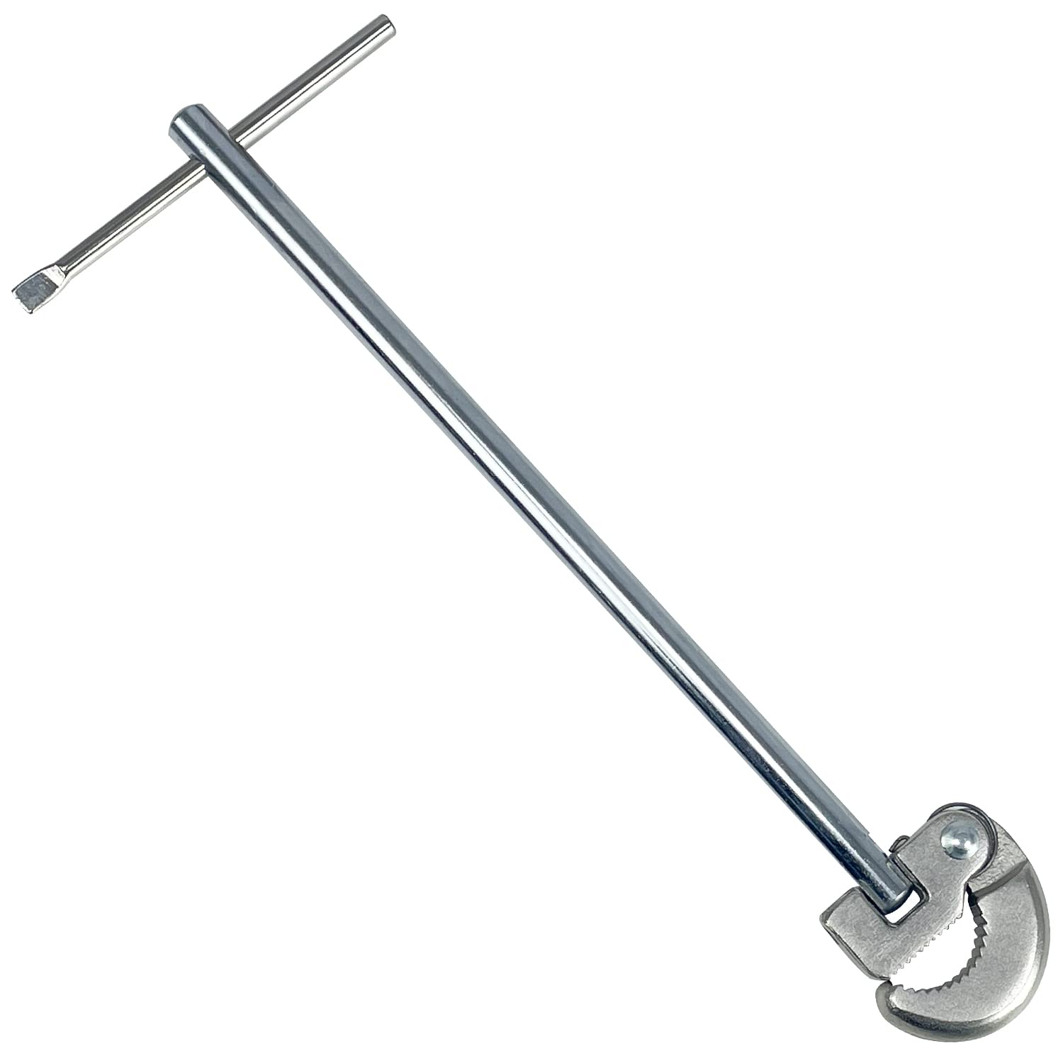 Photo 1 of Sutekus 11" Basin Wrench with 3/8'' to 1-1/4'' Capacity Jaw, Spring Loaded Pipe Wrench for Tight Space