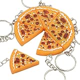 CINRA 20pcs Pizza Pendant Key Chain Buckle Purse Bag Charm Key Jewelry Chic Accessories Ornaments