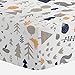 Carousel Designs Taupe and Windsor Navy Baby Woodland Crib Sheet - Organic 100% Cotton Fitted Crib Sheet - Made in The USA