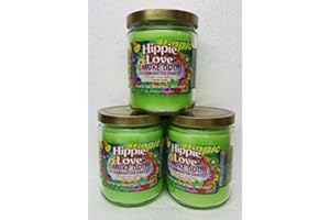 Smoke Odor Exterminator 13 oz Jar Candles Hippie Love, (3) Set of Three Candles.